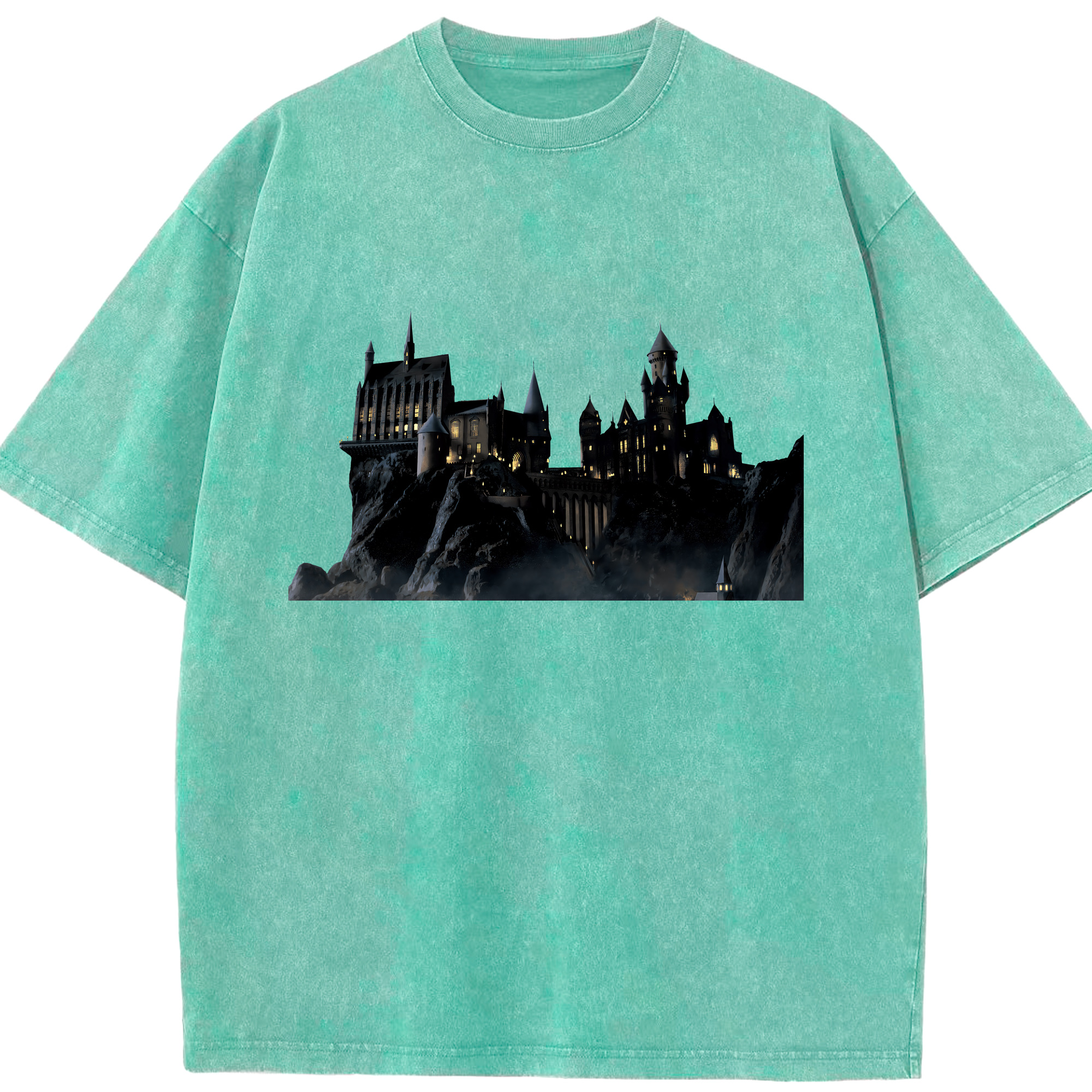 （画像用） Harry Potter ハリー・ポッターシリーズ 綿100% ヴィンテージ風 半袖Tシャツ（フロントプリント）